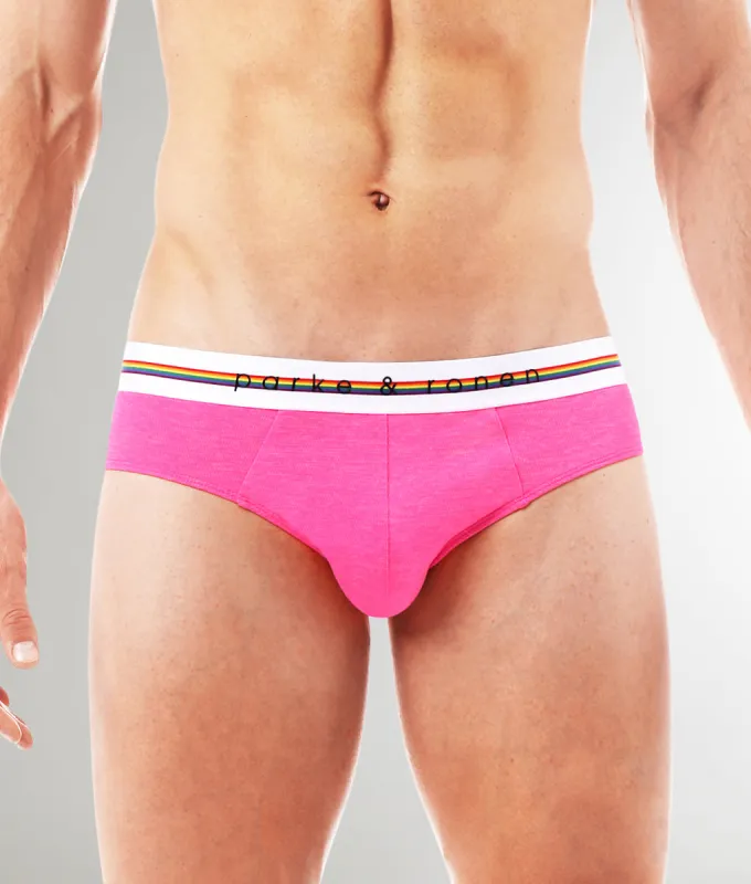 Parke & Ronen Pride Heather Mesh Brief sold by Underwear Expert