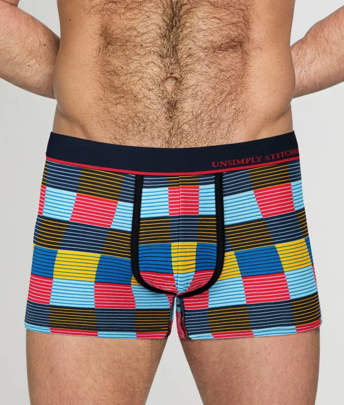 Unsimply Stitched Checkered Stripe Trunk sold by Underwear Expert