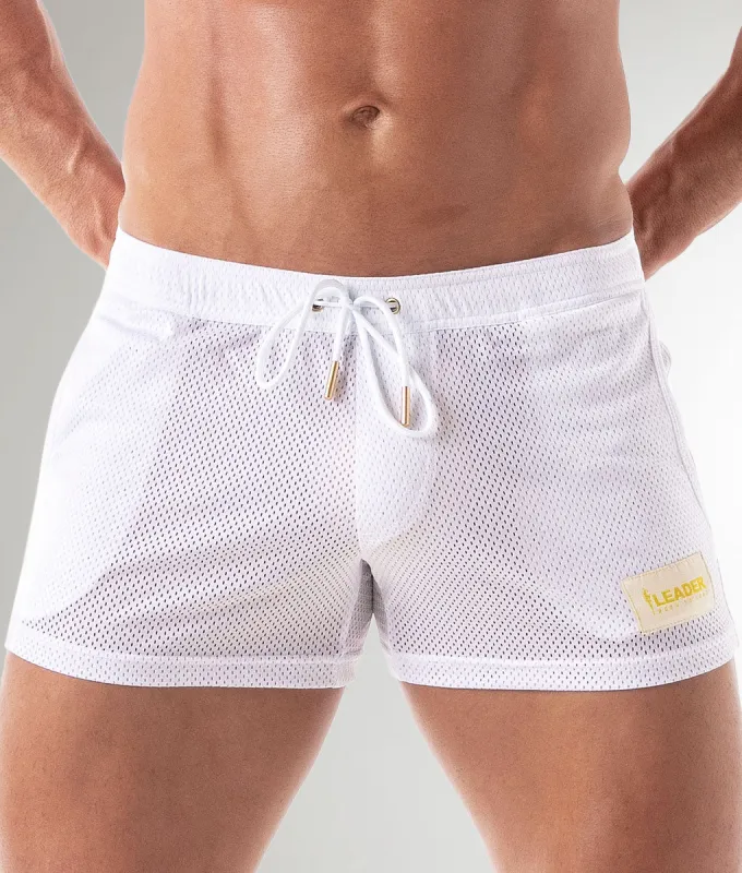 Leader White Party Booty Shorts sold by Underwear Expert