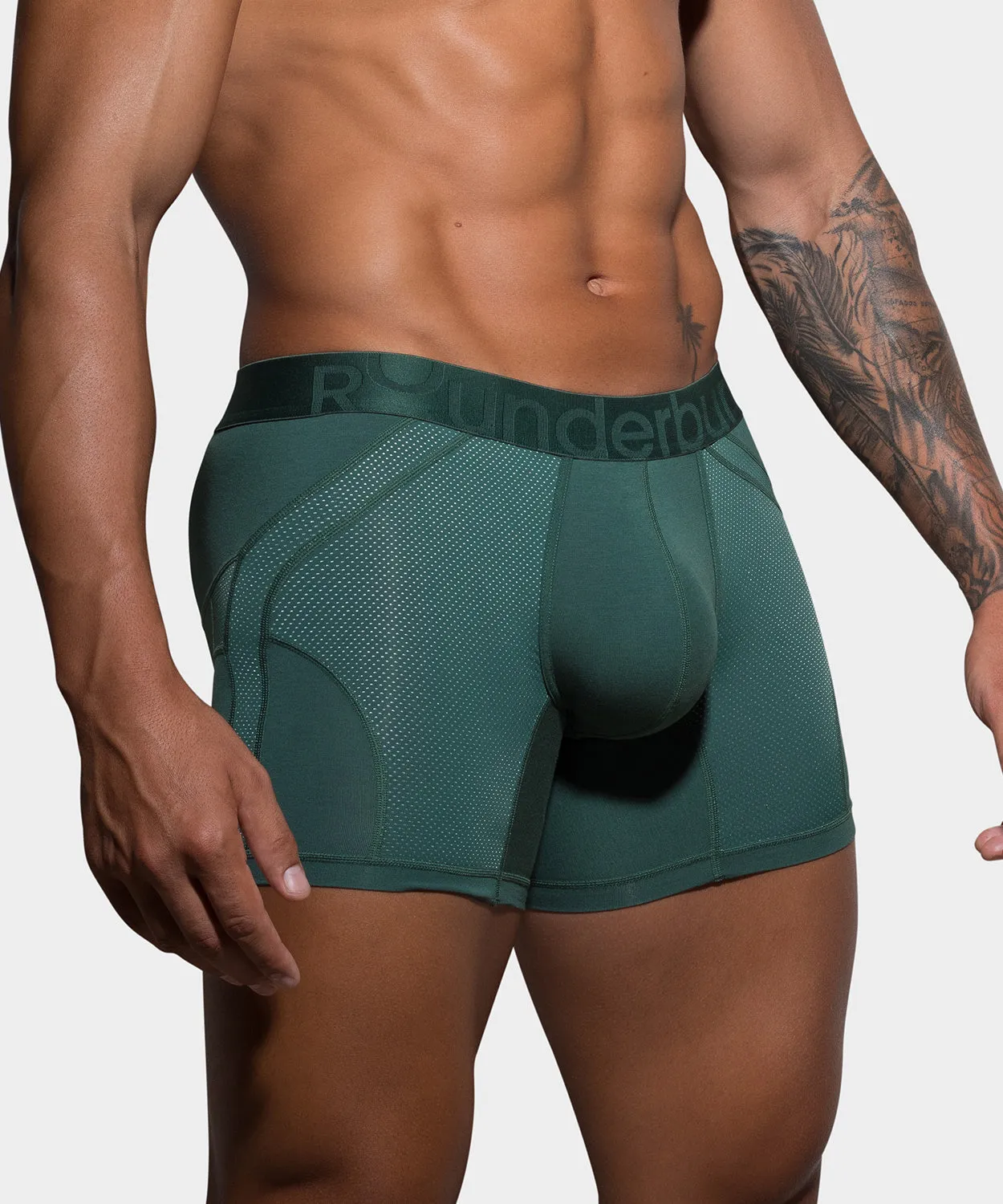 Rounderbum Hero Green Anatomic Boxer Brief sold by Underwear Expert