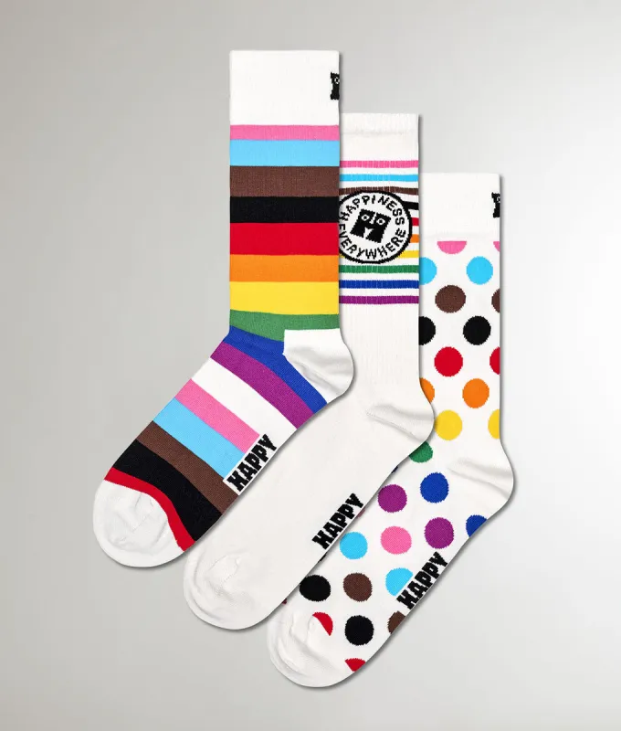 Happy Socks 3-Pack Pride Socks Gift Set sold by Underwear Expert