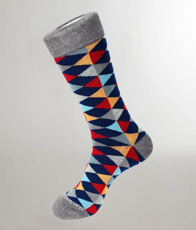Unsimply Stitched Mixed Diamonds Sock sold by Underwear Expert