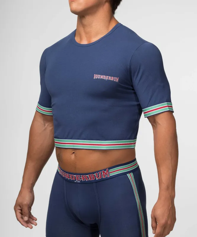 Rounderbum Varsity Padded Crop Top sold by Underwear Expert