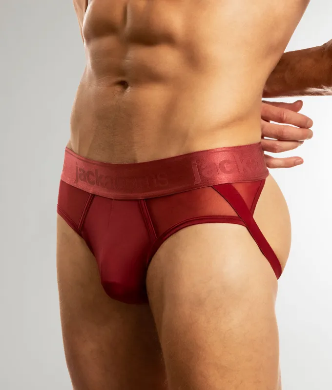 Jack Adams Monochrome Mesh Jock Brief sold by Underwear Expert