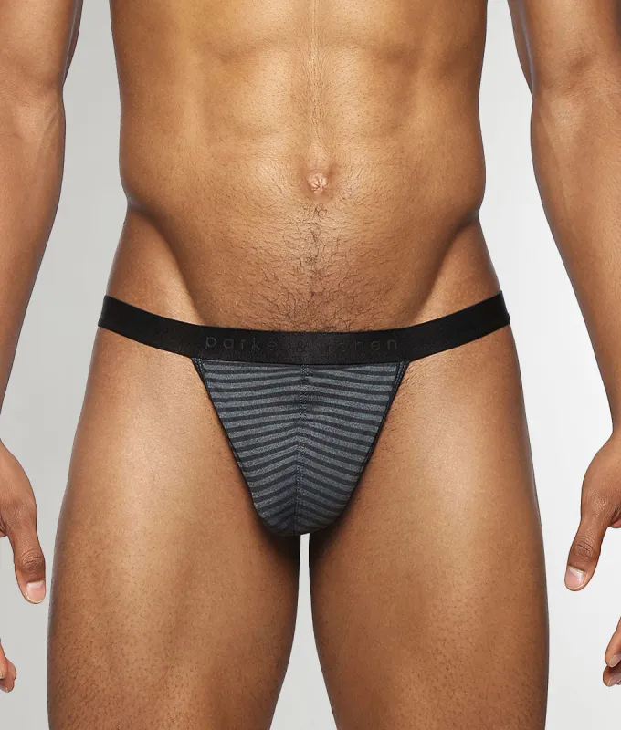 Parke & Ronen Vault Stripe Thong sold by Underwear Expert