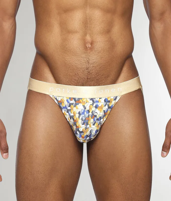Parke & Ronen Honey Comb Printed Jockstrap sold by Underwear Expert