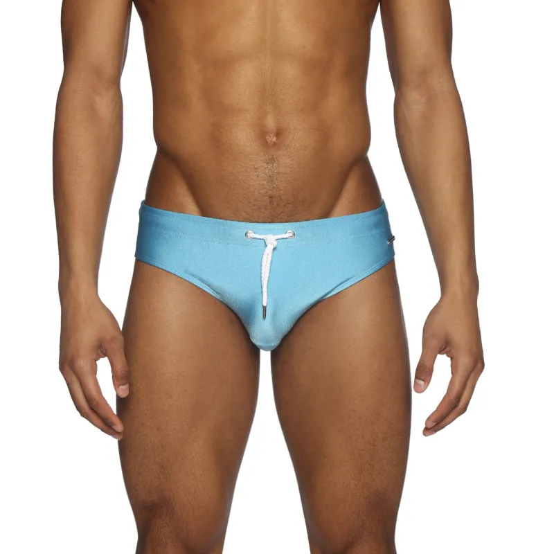 Parke & Ronen Opal Blue Metallic Meridian Bikini Brief sold by Underwear Expert