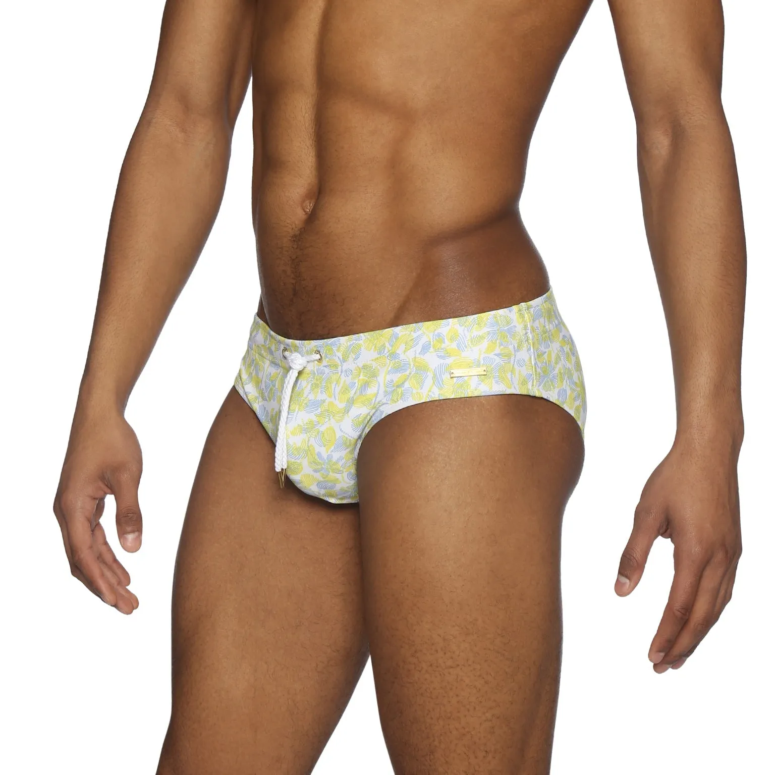 Parke & Ronen Lemon Havana Leaf Printed Meridian Bikini Brief sold by Underwear Expert product image thumbnail 3