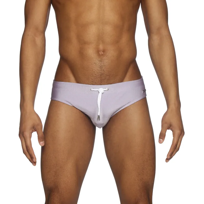 Parke & Ronen Slate Violet Metallic Meridian Bikini Brief sold by Underwear Expert