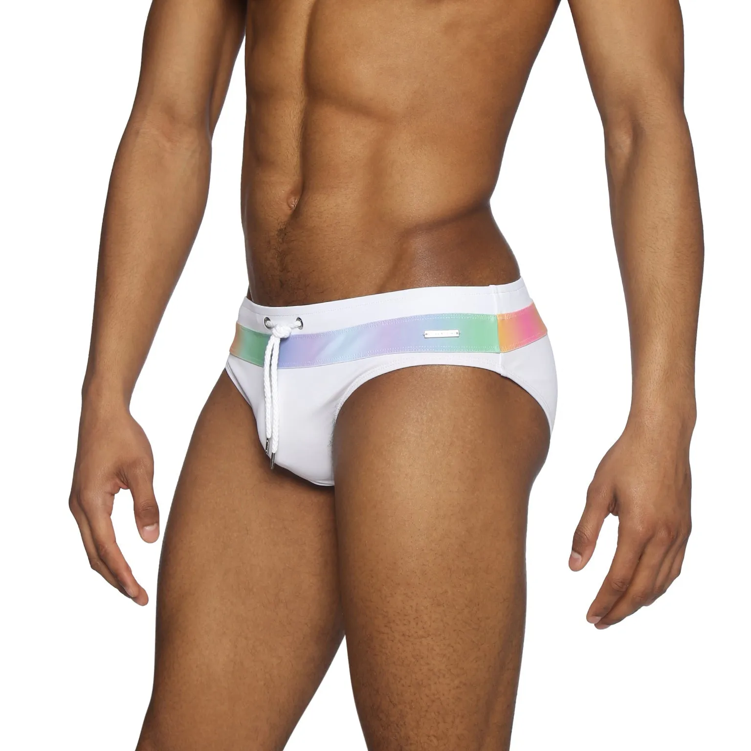 Parke & Ronen Pride Edition Luminous White Colorblock Meridian Bikini Brief sold by Underwear Expert product image thumbnail 3