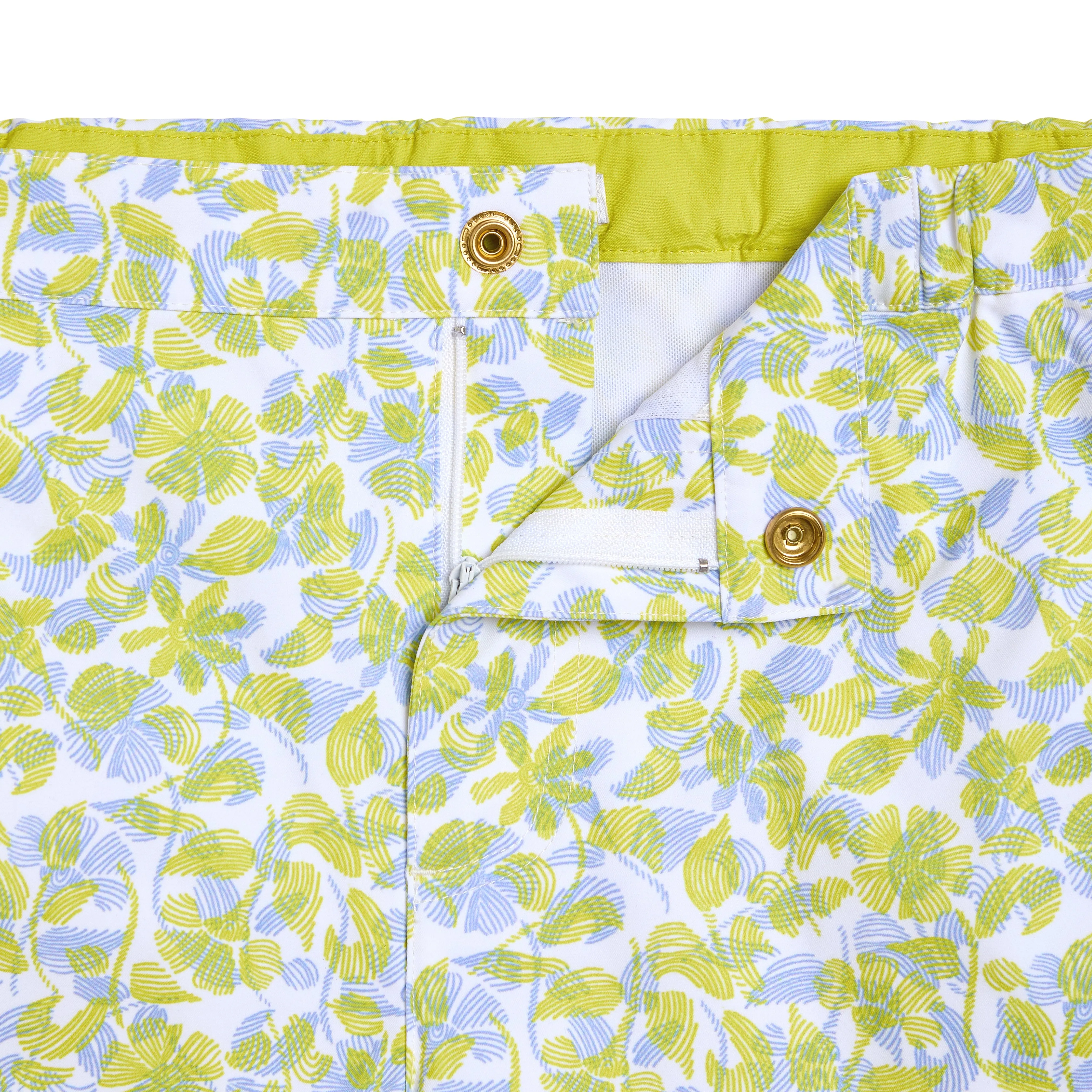 Parke & Ronen Lemon Havana Leaf Print 2" Angeleno Stretch sold by Underwear Expert product image thumbnail 5