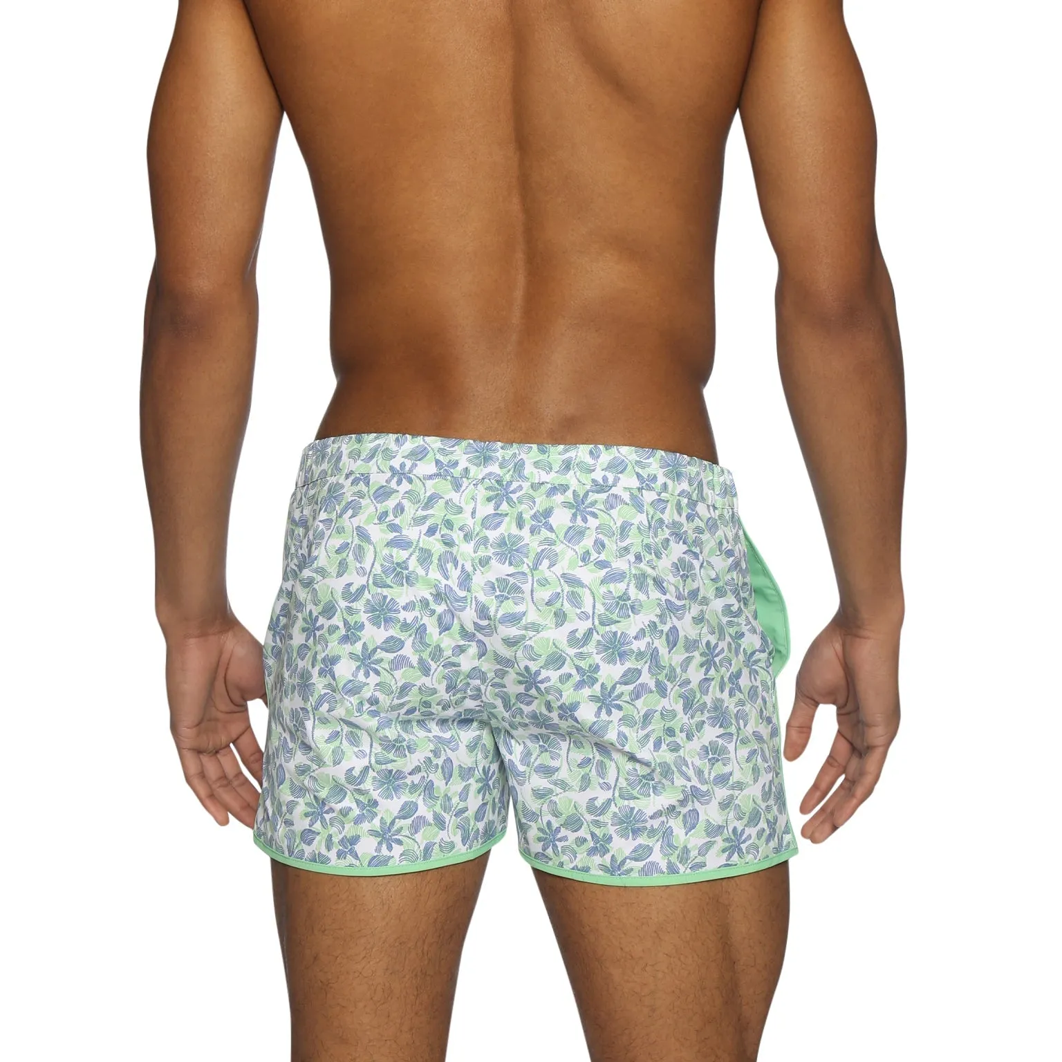 Parke & Ronen Lime Havana Leaf Print 2" Angeleno Stretch sold by Underwear Expert product image thumbnail 3