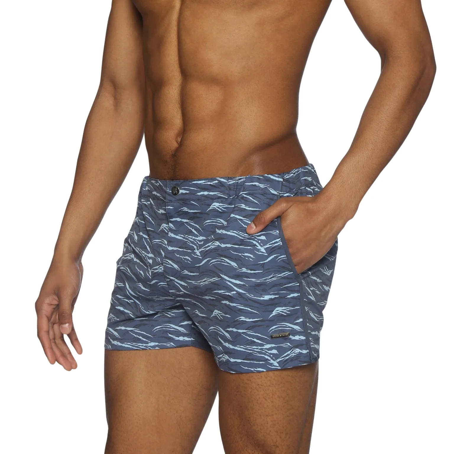 Parke & Ronen Blue Waves Print 2" Angeleno Stretch sold by Underwear Expert product image thumbnail 2