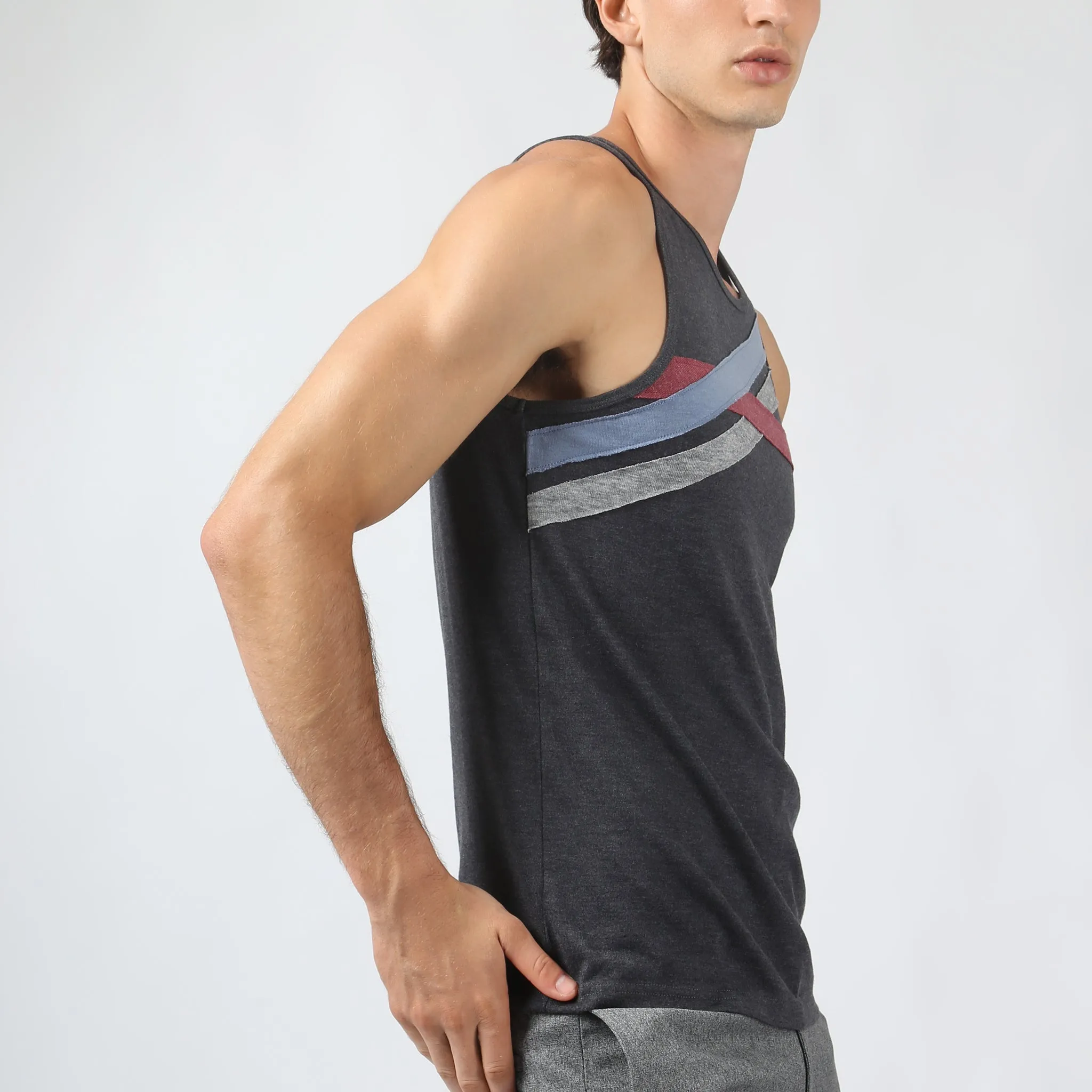 Parke & Ronen Graphite Echelon Tank sold by Underwear Expert product image thumbnail 3