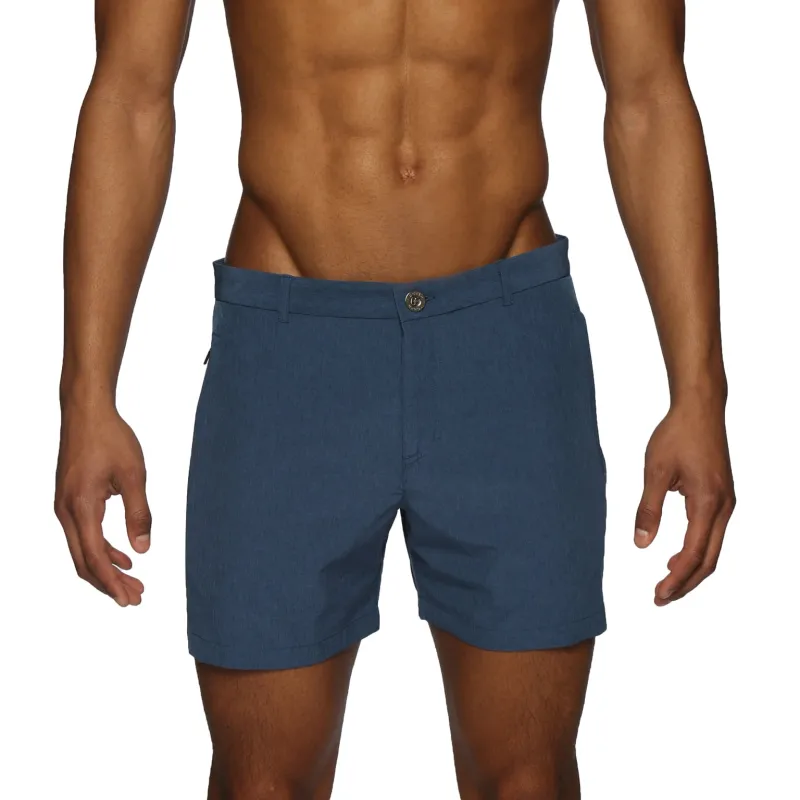 Parke & Ronen Actionwear North Sea Blue Action Stretch Holler Short sold by Underwear Expert