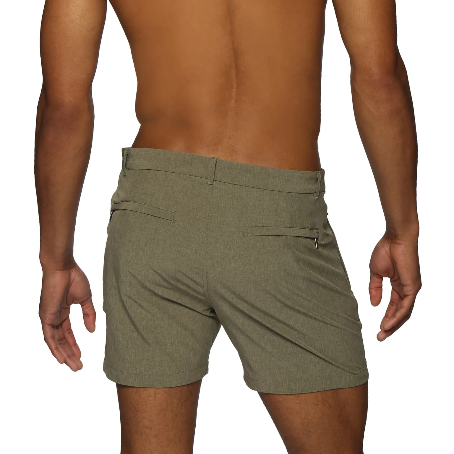 Parke & Ronen Actionwear Army Green Action Stretch Holler Short sold by Underwear Expert product image thumbnail 2