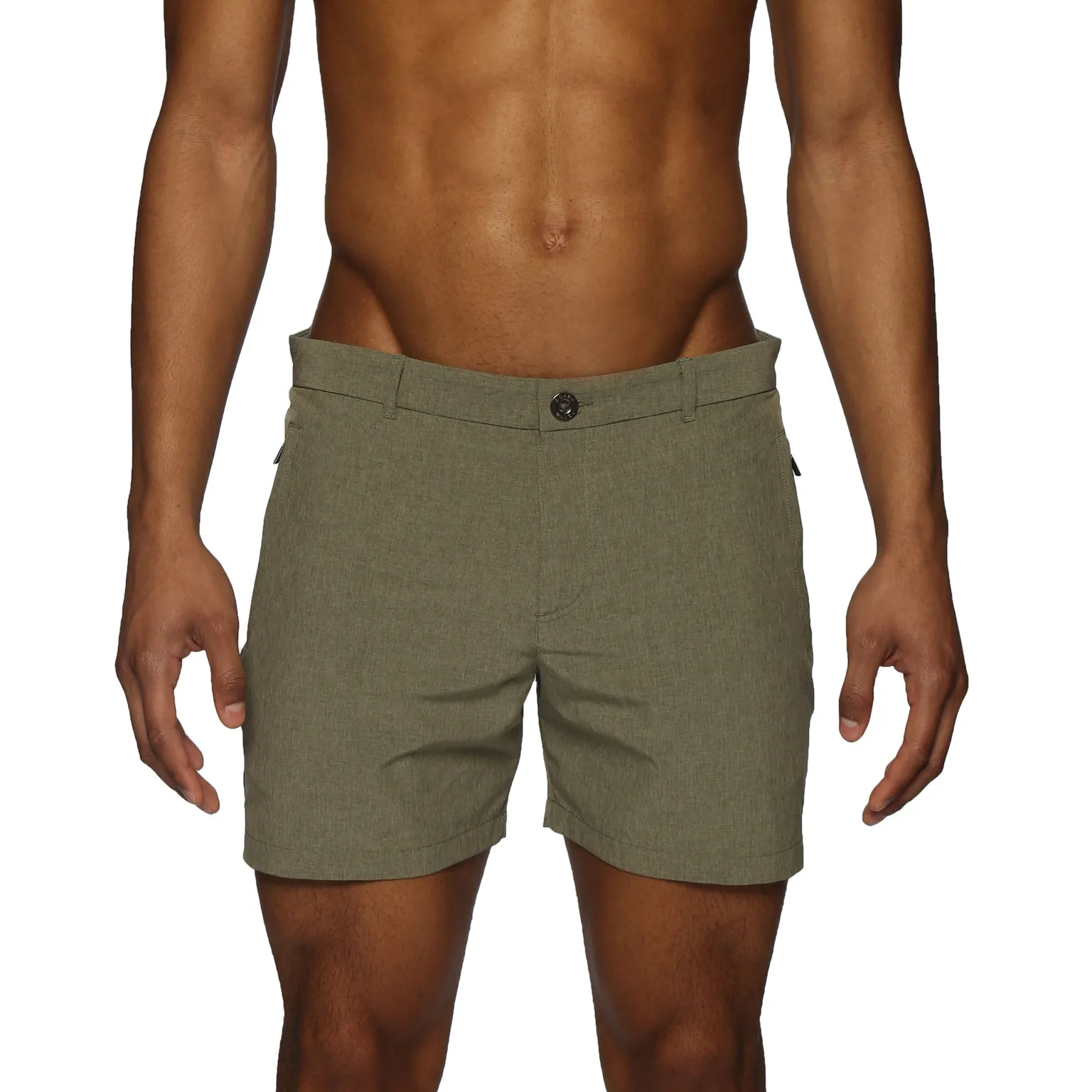 Parke & Ronen Actionwear Army Green Action Stretch Holler Short sold by Underwear Expert