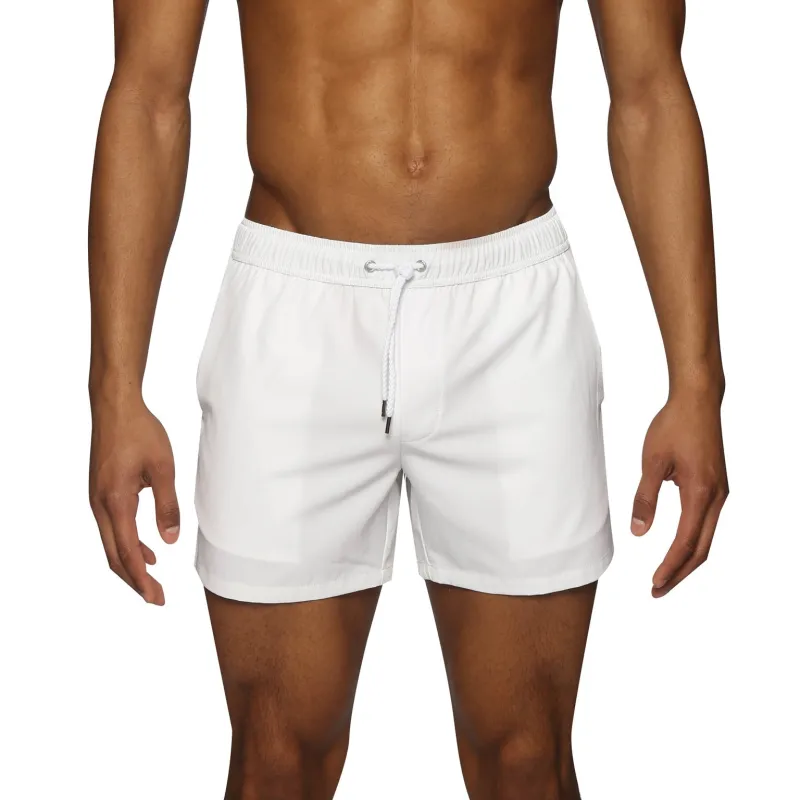 Parke & Ronen Actionwear Polar White Knockout Boxer Short sold by Underwear Expert