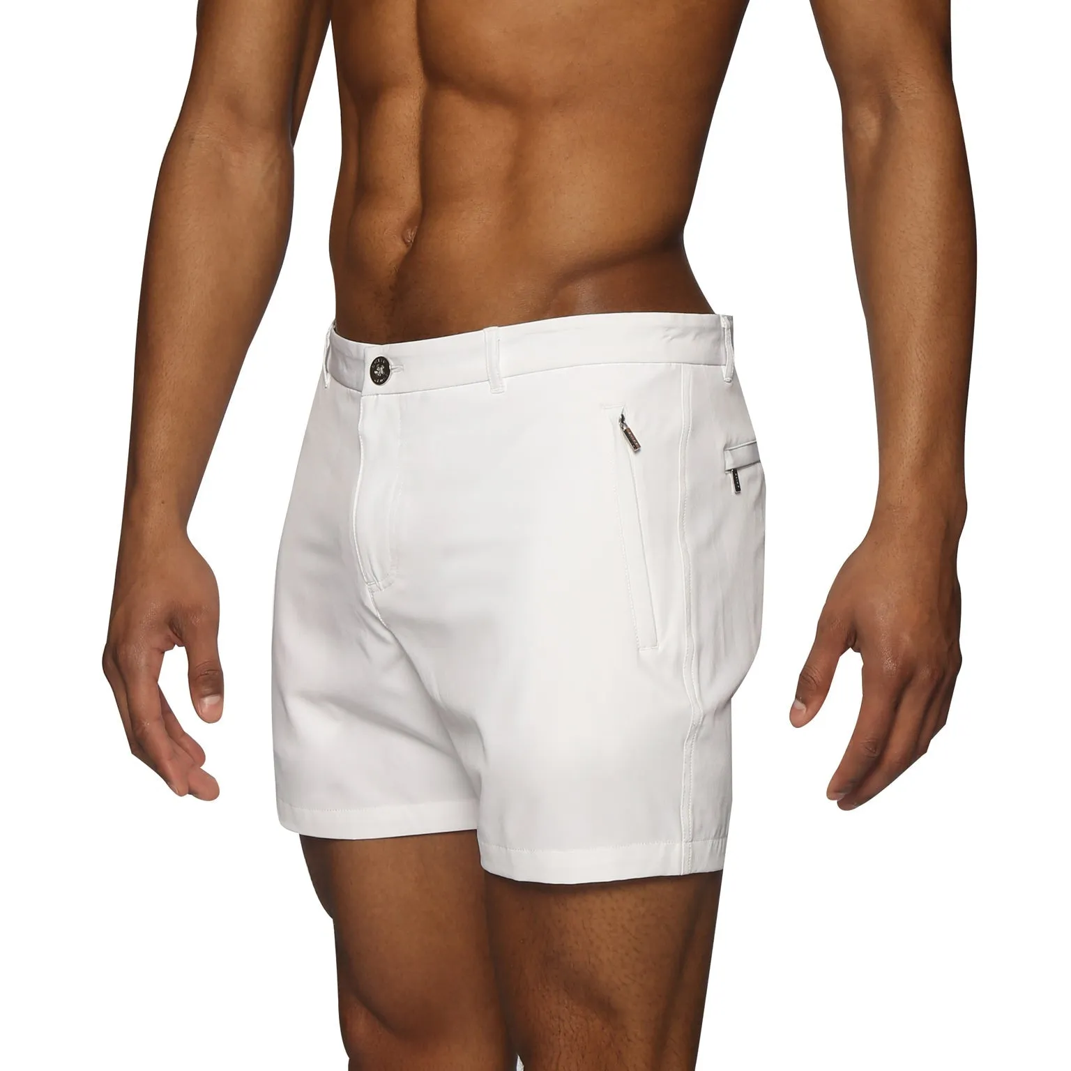 Parke & Ronen Actionwear Polar White Action Stretch Holler Short sold by Underwear Expert product image thumbnail 2
