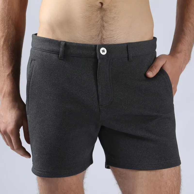 Parke & Ronen Actionwear Heather Black Action Flex Holler Short sold by Underwear Expert