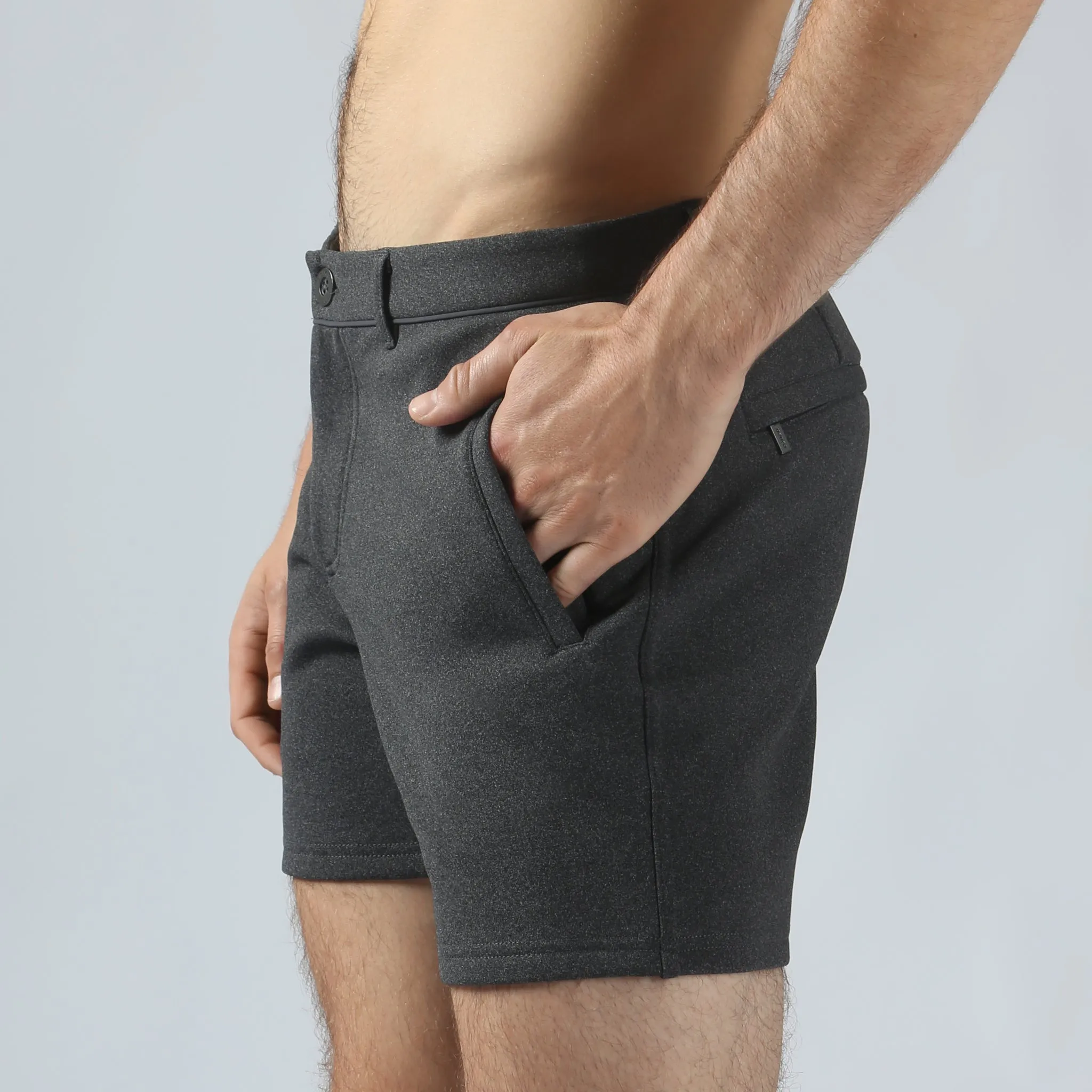 Parke & Ronen Actionwear Heather Black Action Flex Holler Short sold by Underwear Expert product image thumbnail 2