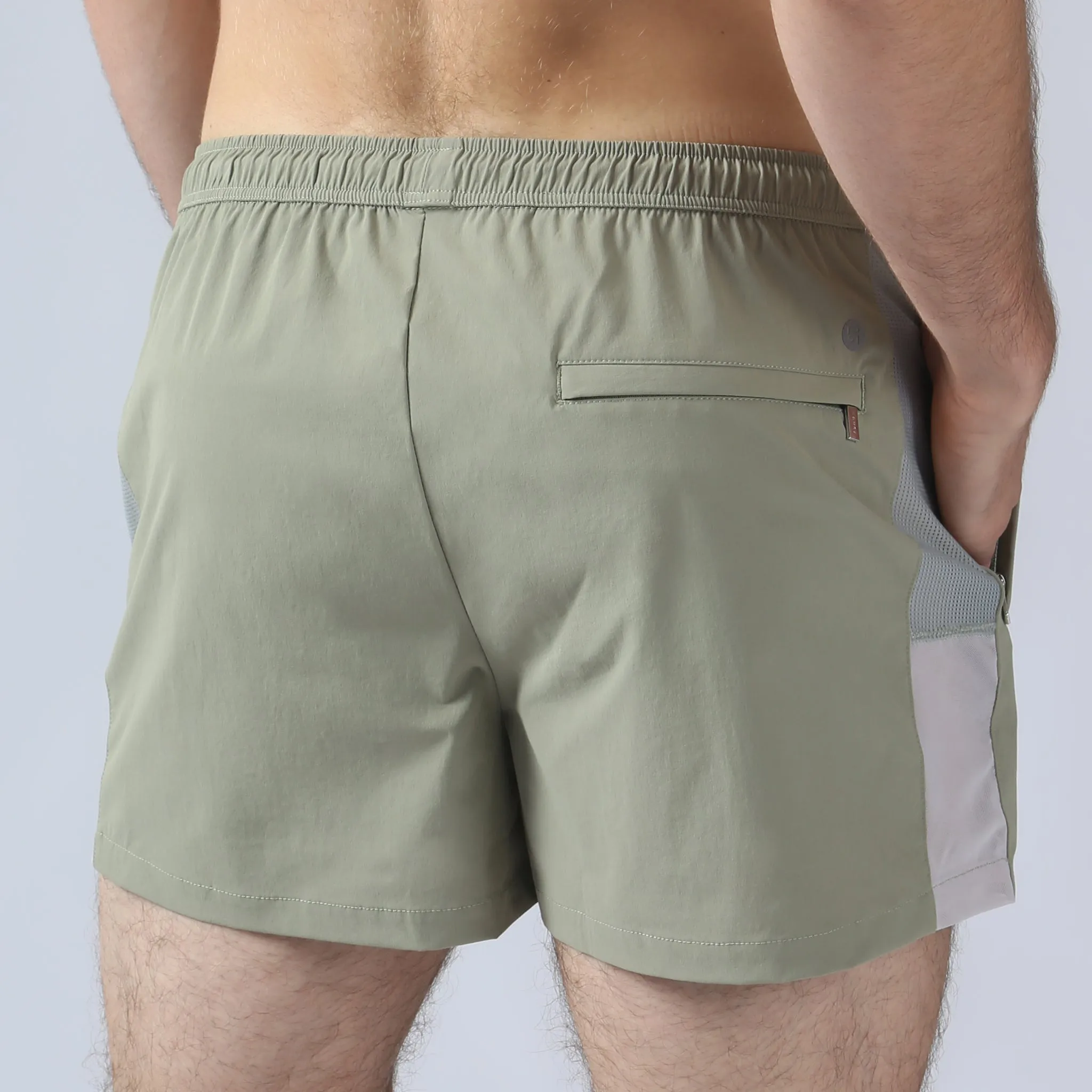 Parke & Ronen Actionwear Lime Stone Alpine Short sold by Underwear Expert product image thumbnail 3