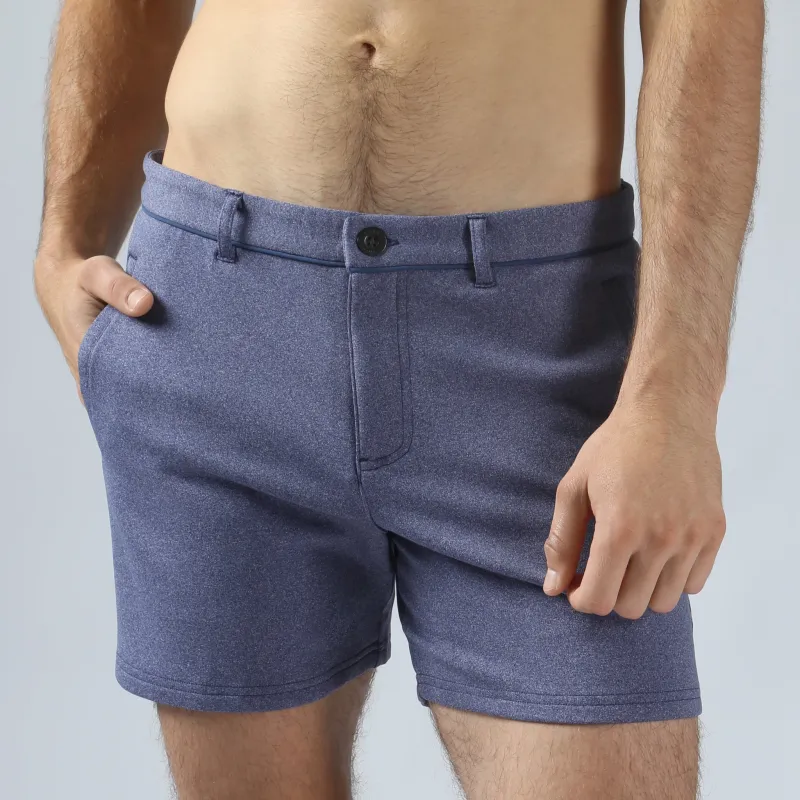 Parke & Ronen Actionwear Heather Blue Action Flex Holler Short sold by Underwear Expert