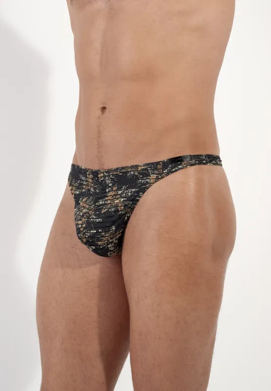 HOM Iraty Thong Khaki Print sold by Underwear Expert