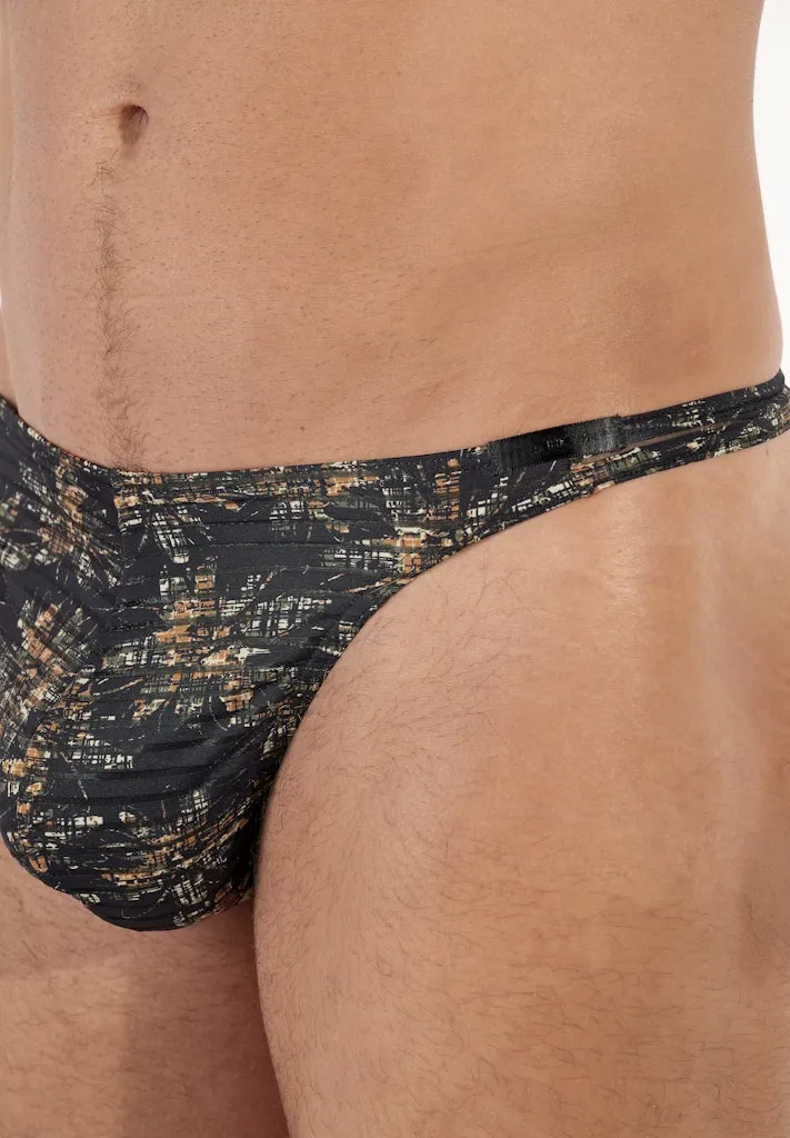 HOM Iraty Thong Khaki Print sold by Underwear Expert product image thumbnail 3