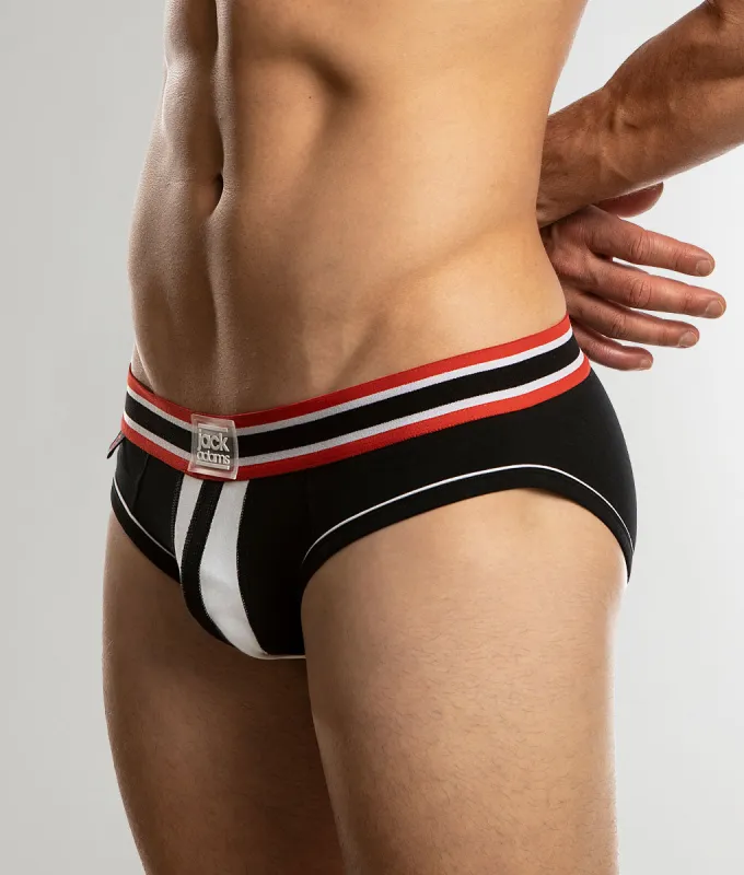 Jack Adams Relay Stripe Brief sold by Underwear Expert