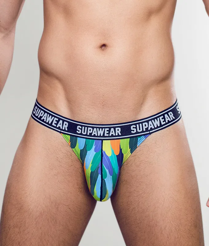Supawear POW Thong Peacock sold by Underwear Expert