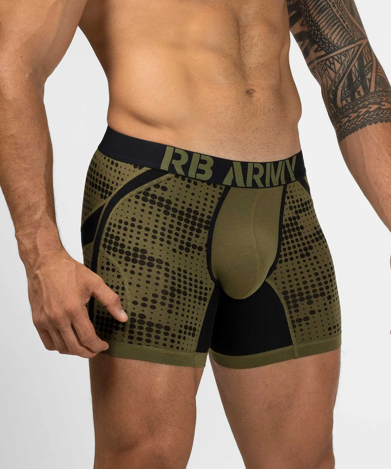 Rounderbum Army Anatomic Boxer Brief sold by Underwear Expert