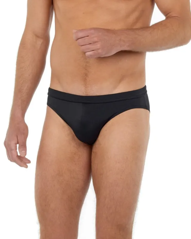 HOM Sea Life Swim Mini Brief Black sold by Underwear Expert