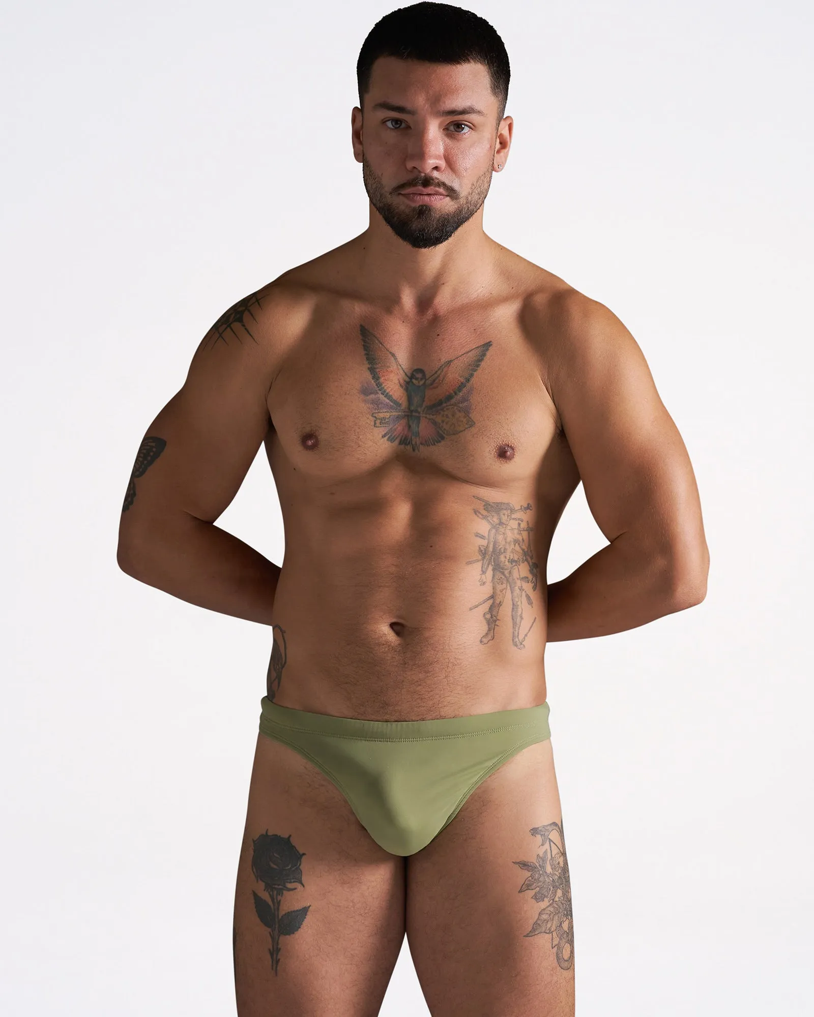 Teamm8 Standard Swim Thong - Army sold by Underwear Expert