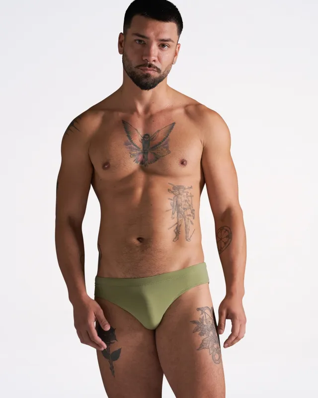Teamm8 Standard Swim Brief - Army sold by Underwear Expert