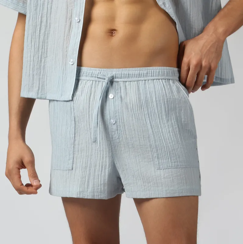 Parke & Ronen New Sky Pebble Stripe PJ Short sold by Underwear Expert