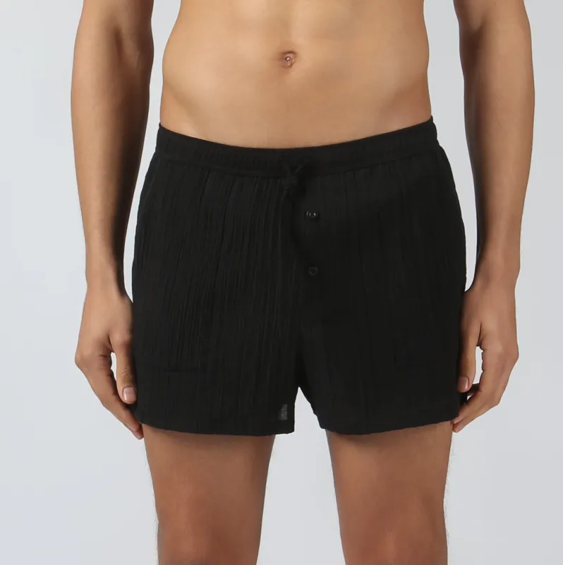 Parke & Ronen New Obsidian Pebble Stripe PJ Short sold by Underwear Expert