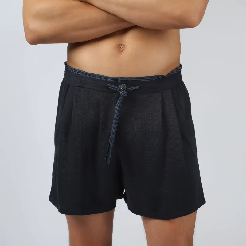Parke & Ronen New Navy Savoy Solid Short made by Parke & Ronen