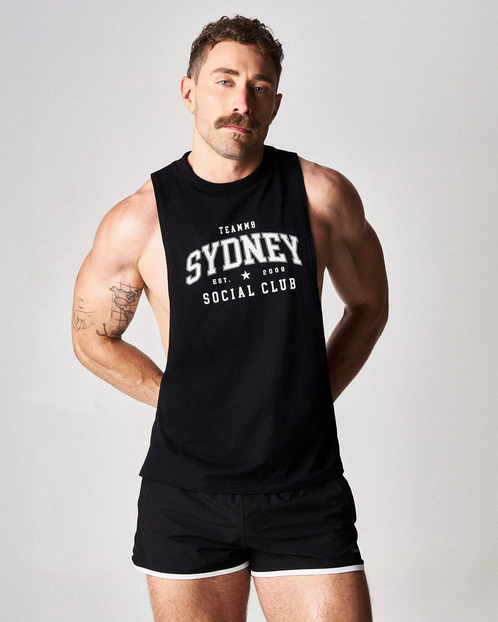 Teamm8 S.S.C. Legacy Slim Tank - Black sold by Underwear Expert