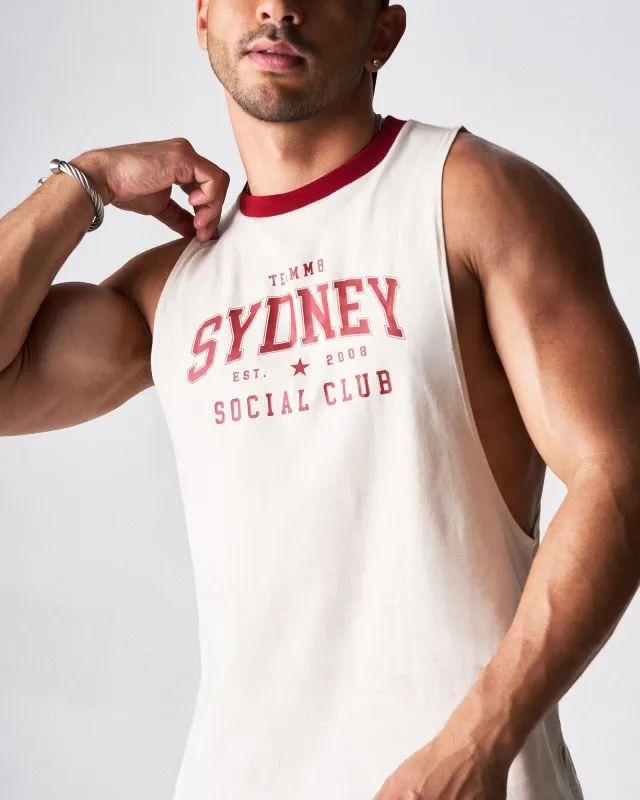 Teamm8 S.S.C. Legacy Slim Tank - Crème made by Underwear Expert