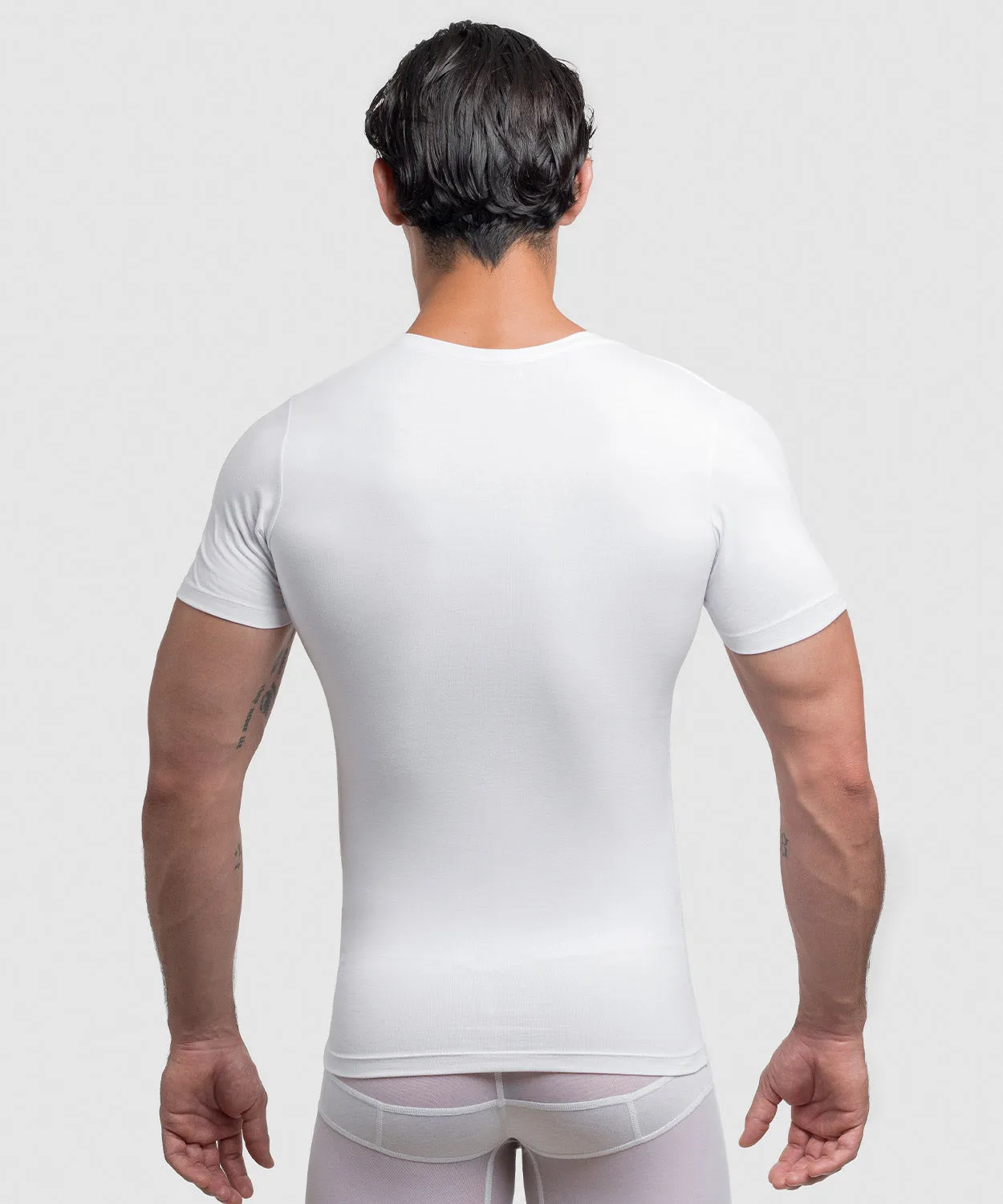 Rounderbum Cotton Compression Deep V-Neck T-Shirt sold by Underwear Expert product image thumbnail 3