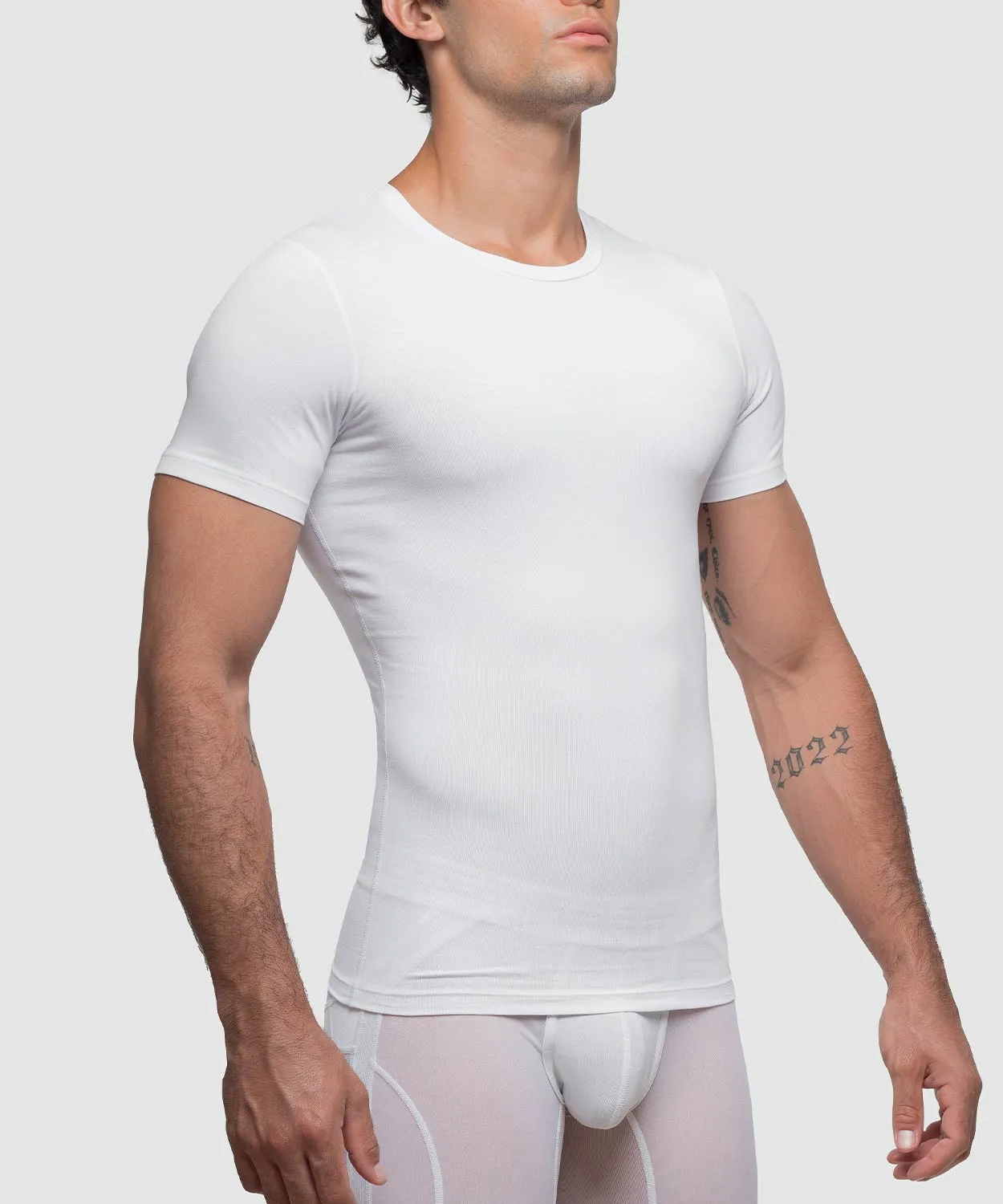Rounderbum Cotton Compression Crew Neck T-Shirt sold by Underwear Expert product image thumbnail 3