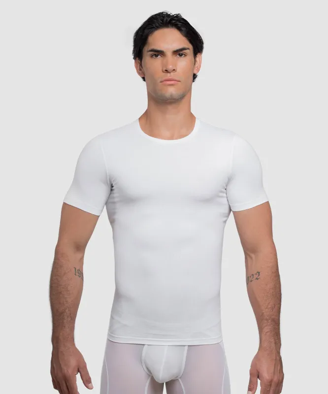 Rounderbum Cotton Compression Crew Neck T-Shirt sold by Underwear Expert