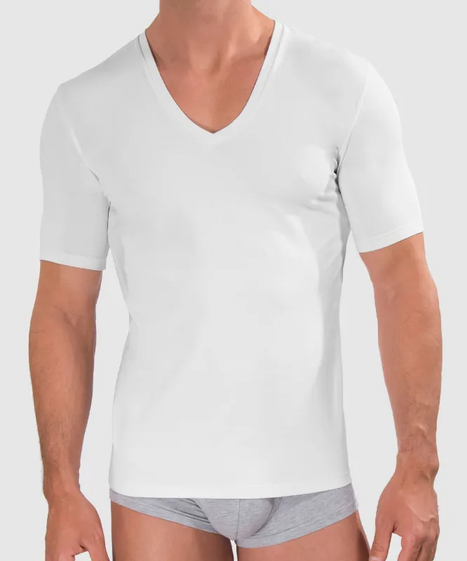 Rounderbum Slim Fit Cotton Compression V-Neck Undershirt made by Rounderbum