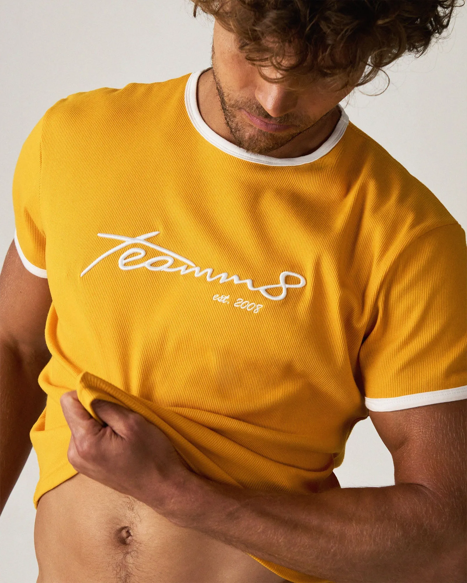 Teamm8 M.V.P. Retro Cropped Tee - Marigold sold by Underwear Expert product image thumbnail 3