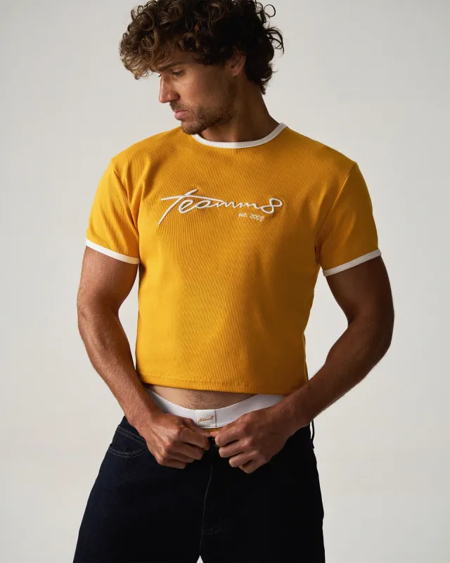 Teamm8 M.V.P. Retro Cropped Tee - Marigold made by Underwear Expert