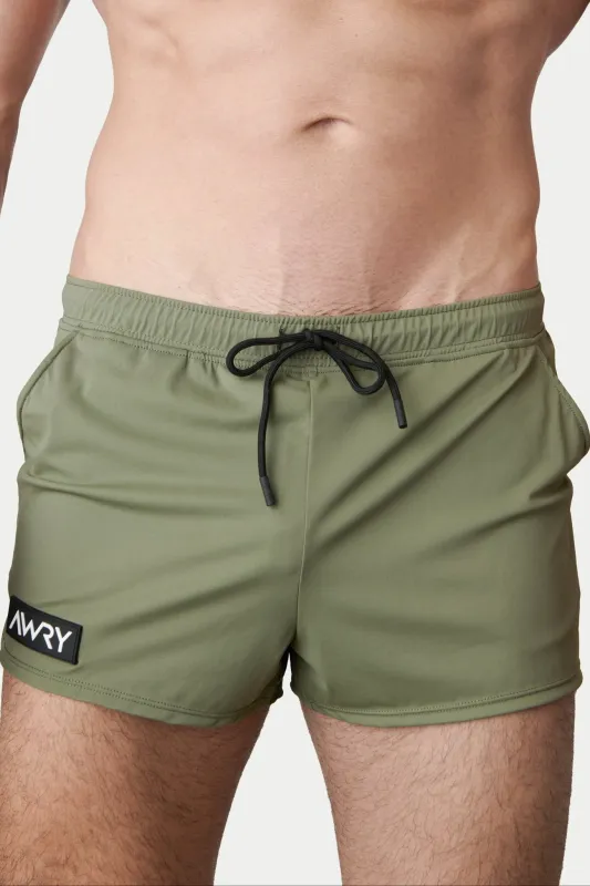 Awry Hybrid Shorts Moss Green made by Underwear Expert
