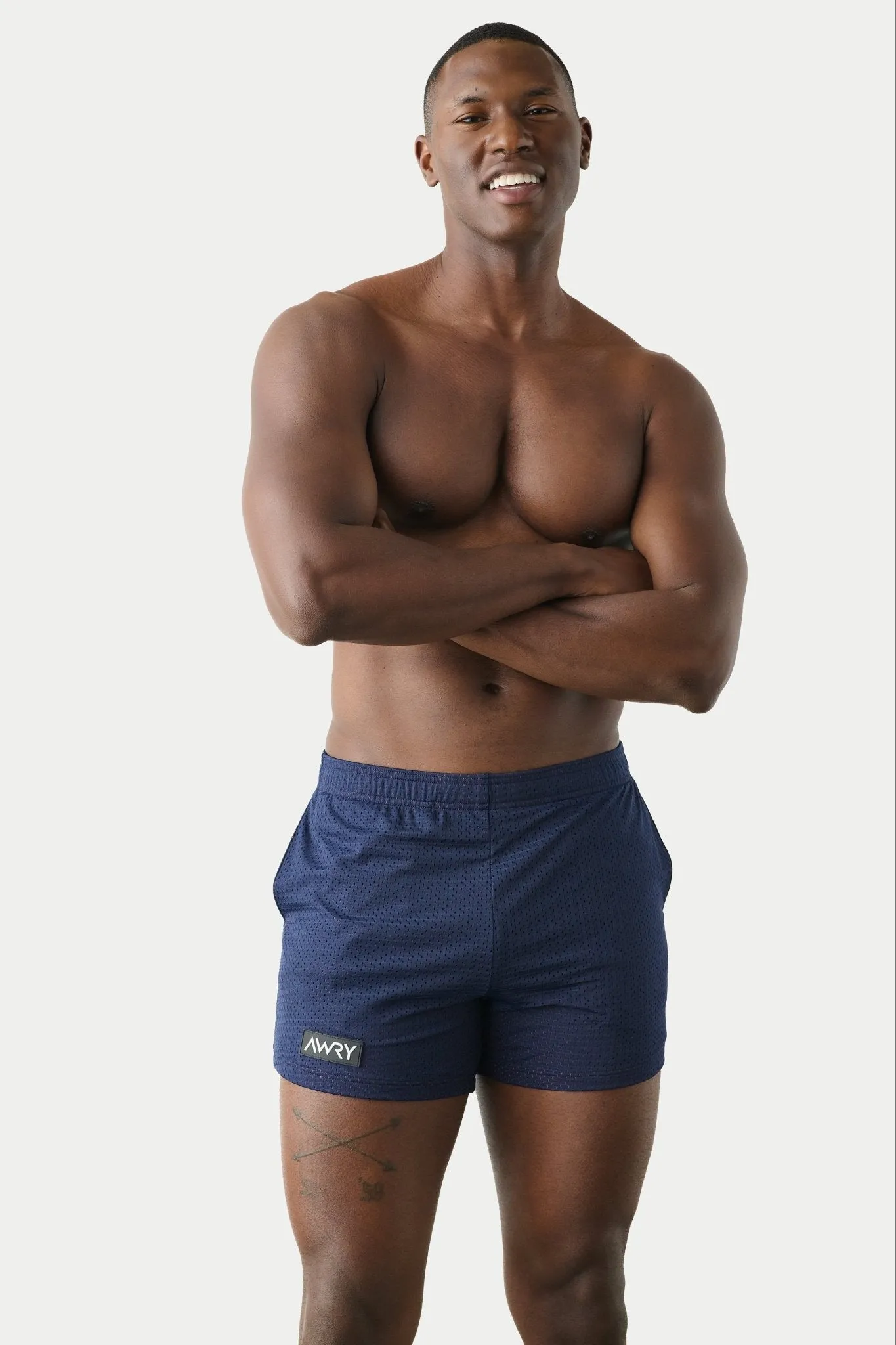 Awry Varsity Shorts Navy & Berry Red sold by Underwear Expert product image thumbnail 4