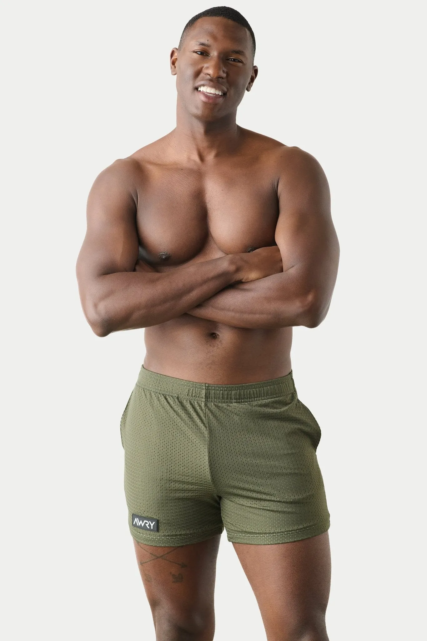 Awry Varsity Shorts Army Green & Steel sold by Underwear Expert product image thumbnail 4