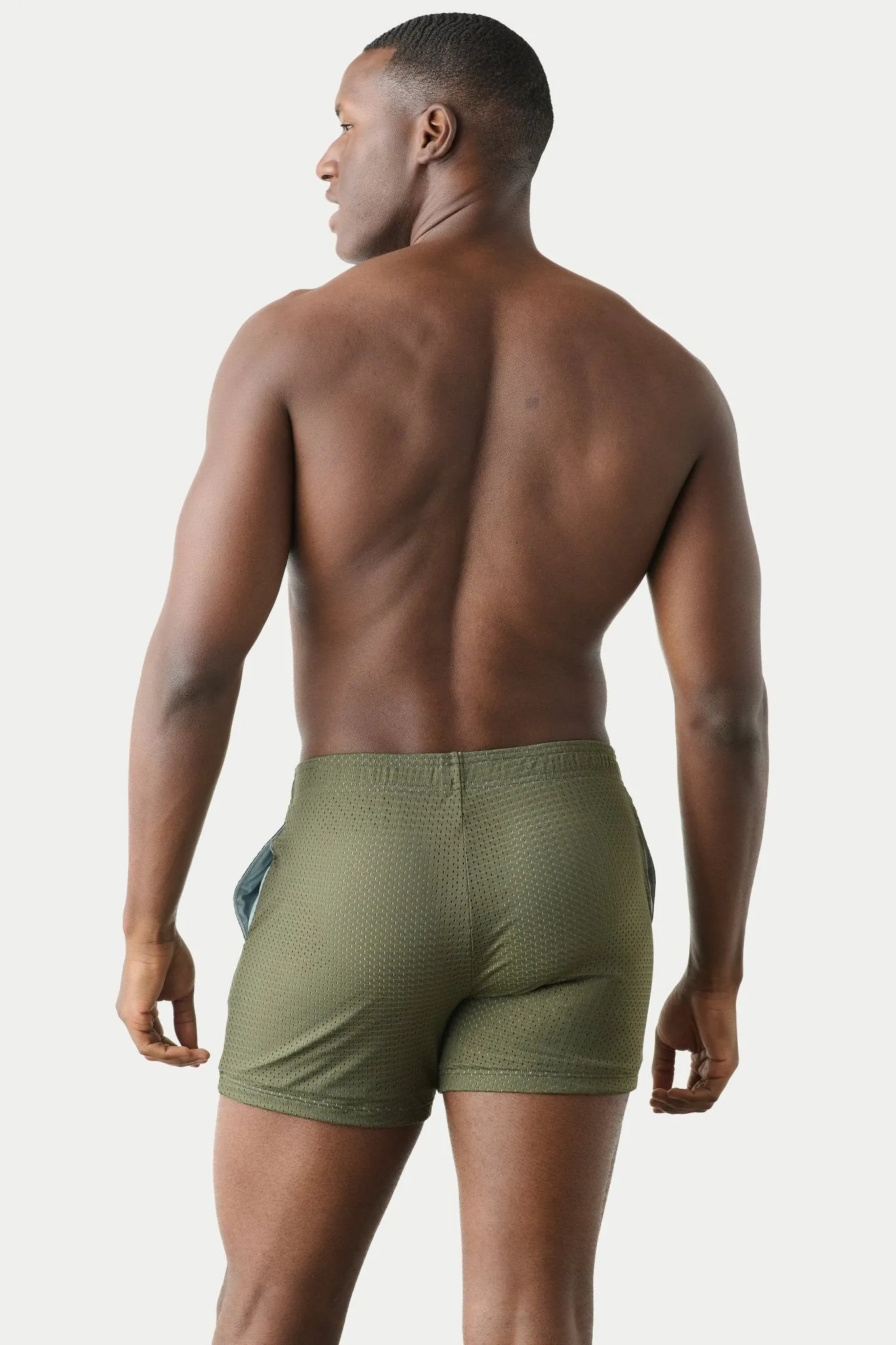 Awry Varsity Shorts Army Green & Steel sold by Underwear Expert product image thumbnail 2